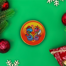 New Year. Chocolate figure Medal 