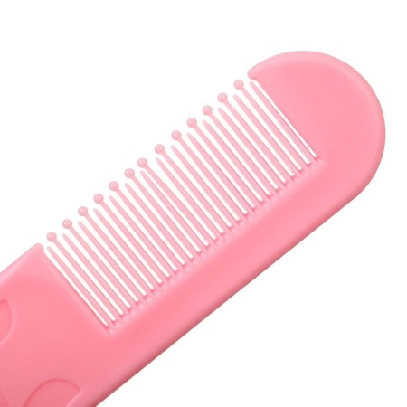 Set for hair care: comb and brush "Flower", pink color-6