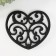Souvenir cast iron stand "openwork heart" 16x17x1.5 cm