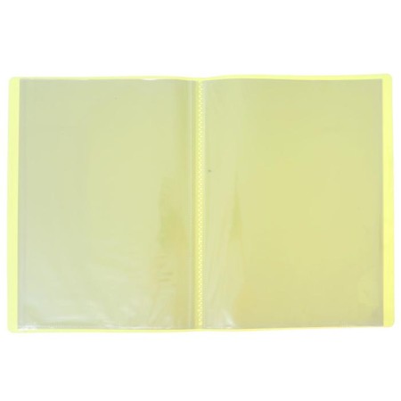 Folder with 10 A4 inserts, 500 μm, calligrata, neon, yellow-1