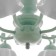 Luracia chandelier 8he27 40W green-white 88x88x37-72 cm Bayerlux