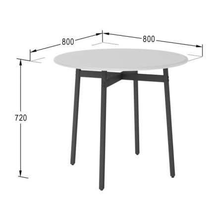 Dining Parson, 800x800x720, white-1