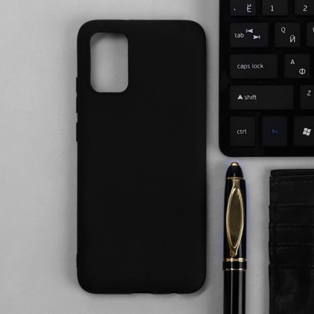Innovation cover, for Samsung Galaxy A02S, silicone, matte, black-5