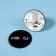 Mirror "QF", d = 7 cm, black color