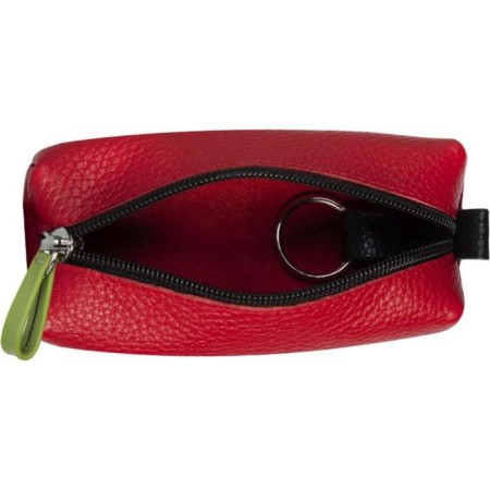 Gift set: cover for passport and key holder, red color-3