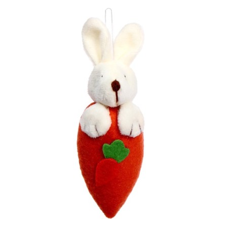 Soft toy "Hare with carrots", on the suspension, the color of mix-5