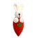 Soft toy "Hare with carrots", on the suspension, the color of mix