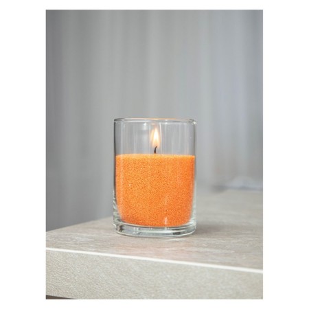 Candle in granules "Roscandles" Orange in PET bank, 300 g + wicks-1