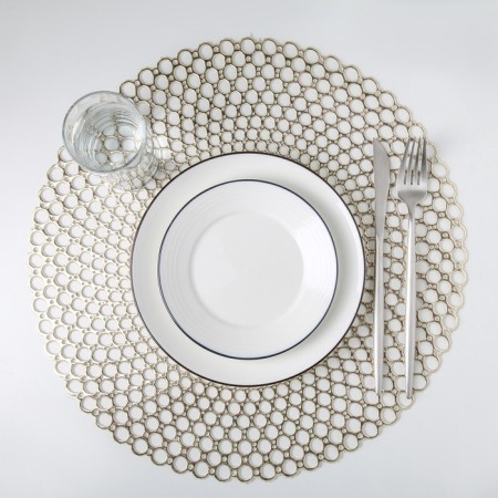 Serving napkin on the table "dew", 38 × 38 cm, gold color-2