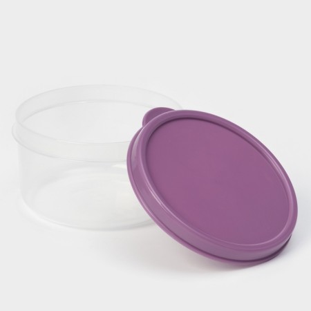 Container Round shares, food, 150 ml, purple color-1