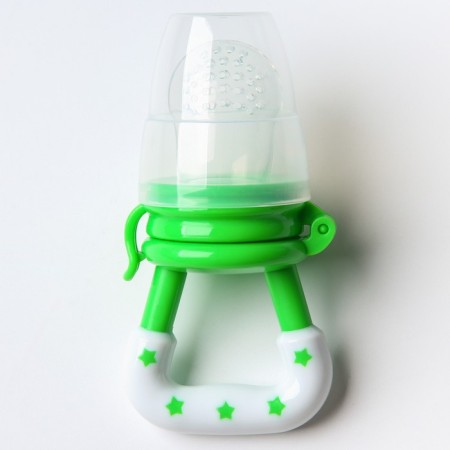 Nibbler for feeding, with silicone mesh, green color-12