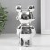 Souvenir Ceramics "Mishka-cosmonaut" silver 8x6x18 cm