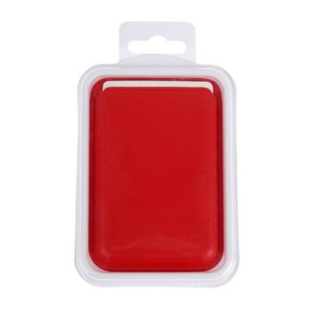 Cardholder for phone, leather, magsafe, red-3