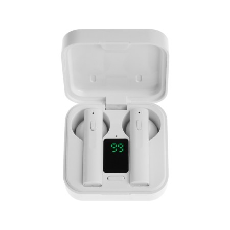 Wireless headphones Mybit VBT 1.18, TWS, inserts, BT5.0, 30/200 mAh, solar panel, white-3