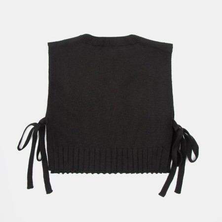 Knitted children's vests Amarobaby Bow, height 134 cm, black color-18