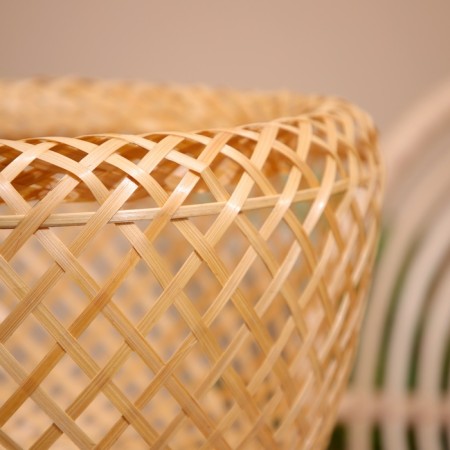 Vase wicker, from bamboo 40x40x25 cm-3