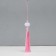 Textile suspension, plastic "Brush. Lotus" Pink 1,2x2.7x14.5 cm