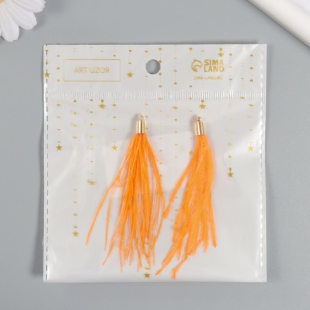 Decor for creativity Pen "Brush Ostrus" Set 2 pcs Persik 9x0.5 cm-3