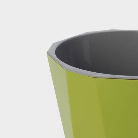 Kashpo for flowers with an insert "Palermo", 1.8 liters, olive color-4