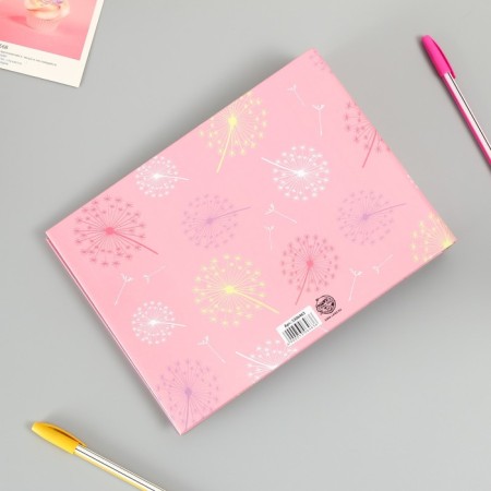 Photo album 25 sheets (corners+rings) "Dandelions on Pink" 27x19 cm-7