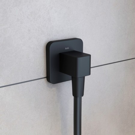 Connection for shower hose IDDIS Slibl00i62, 55 x 70 mm, black-1