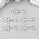 Decor for creativity Metal buckle "Key with heart" silver, rhinestones 3.7x1.4 cm