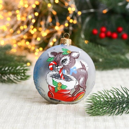 Christmas ball D-10 cm "Olenenok with caramel"