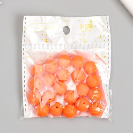 Beads for creativity plastic "Mandarin" matte d = 1.2 cm set 20 g-3