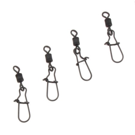 Swerting with a fastener Namazu Pro Rolling Ribbed Swivel, Carbon, size 5. Test-35 kg-2