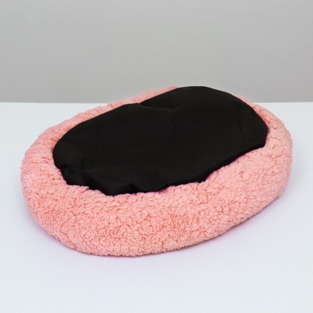 Lesse for dogs and cats "Cosiness", soft fur, 45 x 35 x 11 cm, pink-6