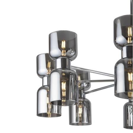 Suspended lamp 60W, 16XE27, 51x86 cm, chrome-2