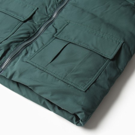 The vest insulated for boys, the color is green, height is 110-116 cm-3