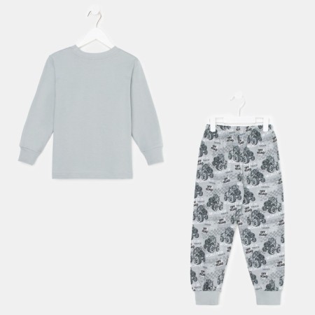 Pajamas for a boy, gray color, height 116 cm-8