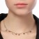 Choker "crescent" phases of the moon, colored in silver, 35 cm