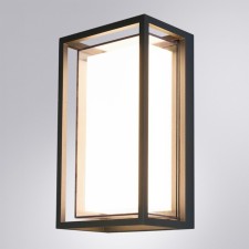 Уличный настенный светильник Arte Lamp Menkar A1332AL-1BK, LED, 12 Вт, 10х15х24 см, 960 Лм, чёрный