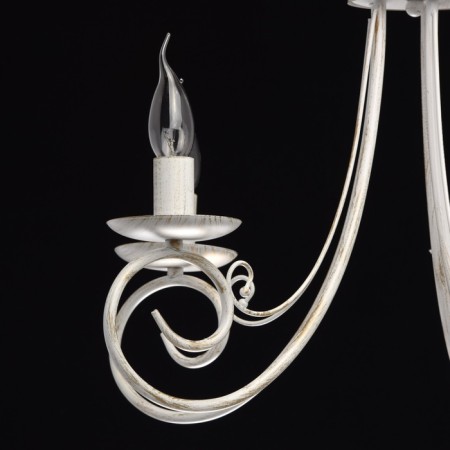 Suspended chandelier "Candle", 5x60W E14, white 52x52x75 cm-8