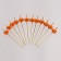Pumpkin skewers, 12 pieces in a set, orange color