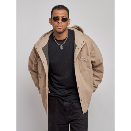 Jeaning jacket men's, size 52, beige color-8