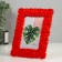 Photo frame plastic 10x15 cm "Push roses" red 16x21 cm