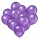 Latex ball 12 ", metal, set of 12 pcs., Fiolet color
