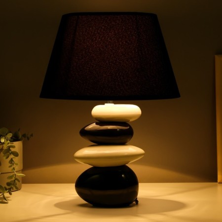 Table lamp 16874/1bk+wt e14 40W Black-white 29x22x38 cm Risalux-2
