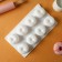 Form for mousse desserts and baking konfinetta “peaches”, silicone, 29.5 × 17 × 4.5 cm, 8 cells, white color