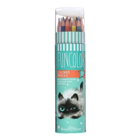 Faincolor -colored pencils are plastic, in cardboard tube, mix-7