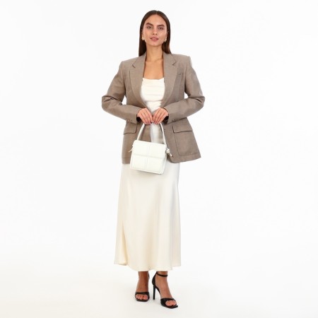 Bag Cross-Bodi with a zipper, white color-7