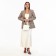 Bag Cross-Bodi with a zipper, white color