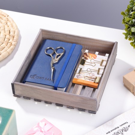 Packing box, with a lid, 20x20x4 cm, spruce-1