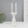Ceramics candlestick, glass for 1 candle "Master" d = 8 cm white 9.5x9.5x32 cm