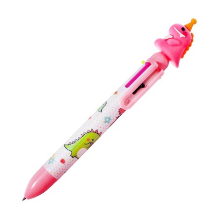 Multi-color ballpoint pen Calligrata "Dragon" Automatic, 6-colored, gift, pink