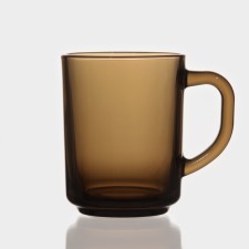 Bronze mug, 250 ml. Glass, brown