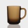 Bronze mug, 250 ml. Glass, brown